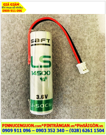 Saft LS14500 (Zắc PH2.0-2PB); Pin nuôi nguồn PLC Saft LS14500 lithium 3.6v AA 2600mAh _Xuất xứ Pháp